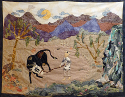 Taming the Bull Ox herder tapestry by Gurdjieff Foundation of Texas students